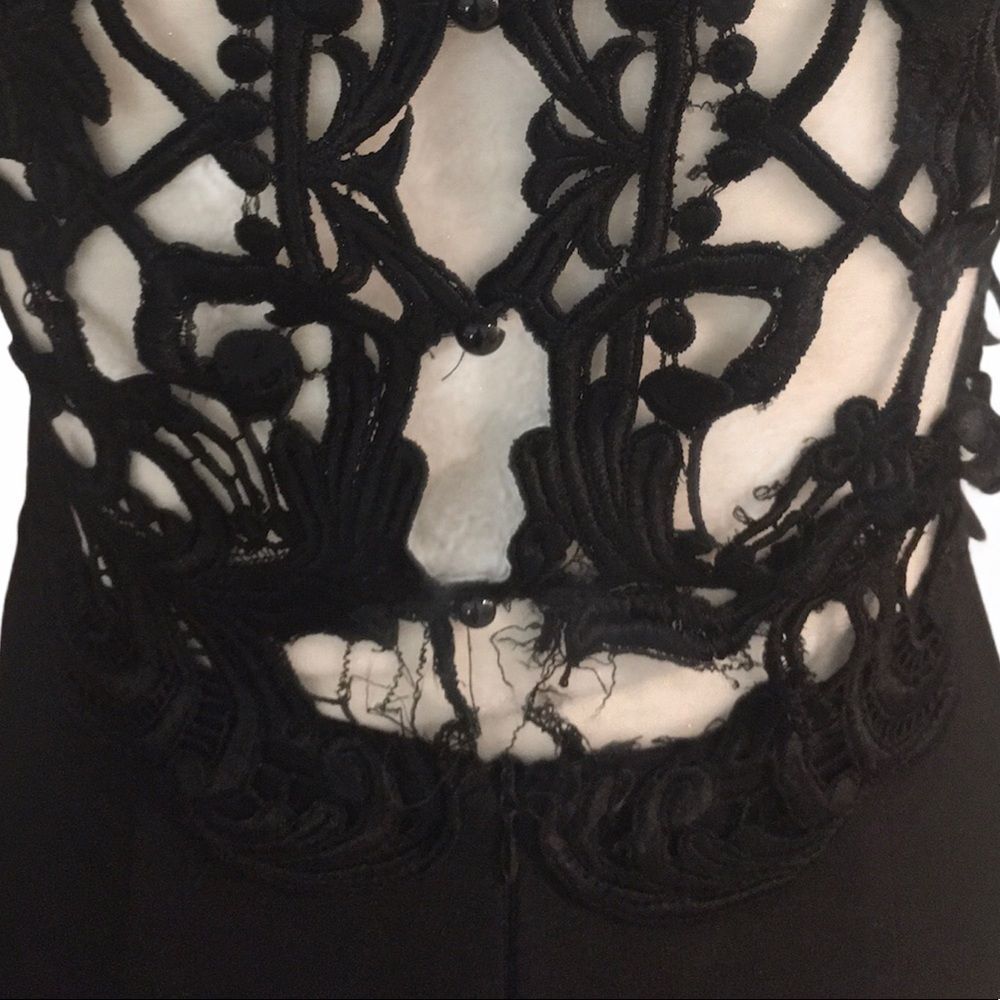 Jessica McClintock Vintage Black Mermaid Gown - Picture 9 of 16